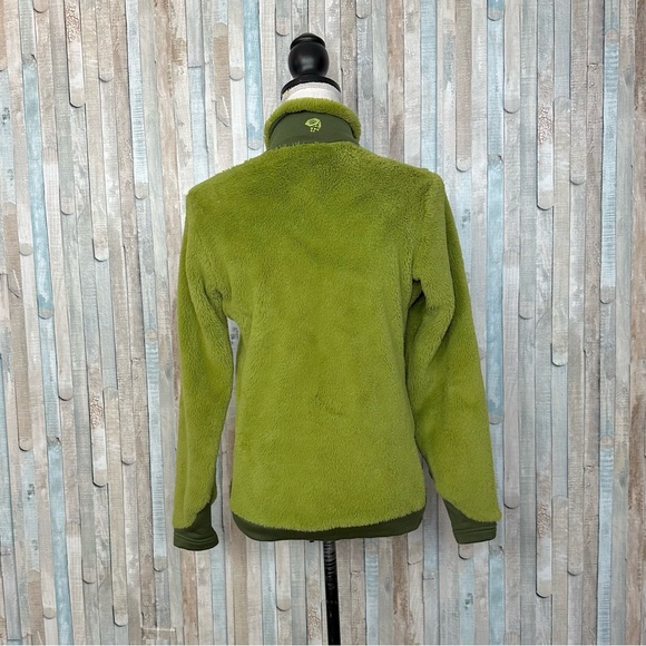 Mountain Hardwear S Monkey Fleece Full Zip Front Jacket High Pile Lime Green - Picture 5 of 10